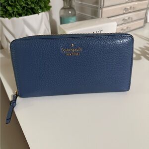 Kate Spade Blue Leather Wallet